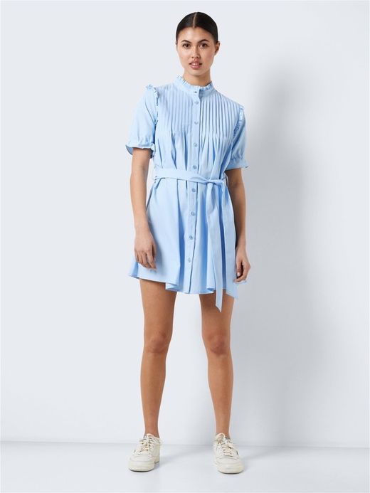 Vestido m/c camisero con cinturón Noisy May Cerulean