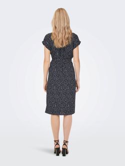 Vestido m/c con microdibujo abastracto Only Black