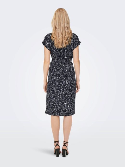 Vestido m/c con microdibujo abastracto Only Black