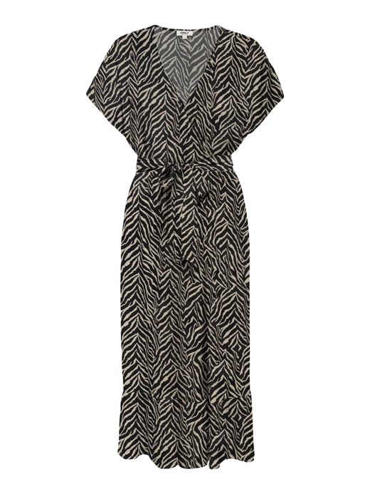 Vestido midi con estampado zebra Only Black