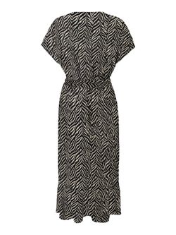 Vestido midi con estampado zebra Only Black