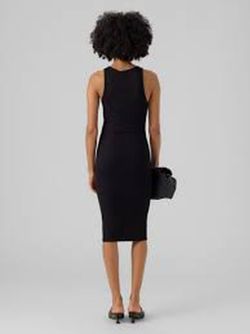 Vestido sin mangas canalé Vero Moda Black