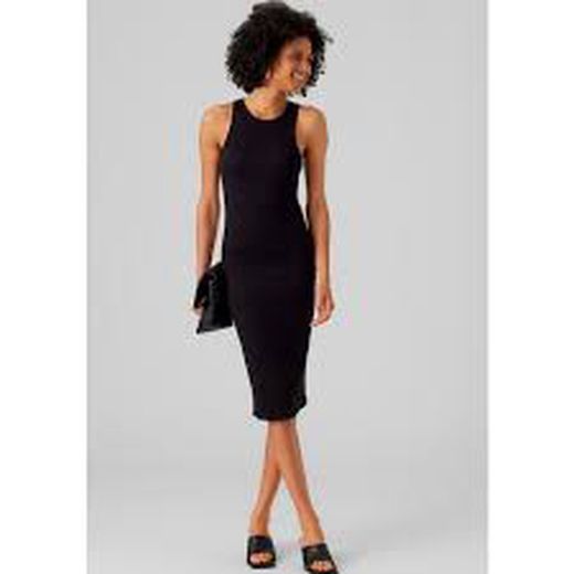 Vestido sin mangas canalé Vero Moda Black
