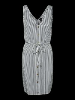 Vestido s/m abotonado con rayas verticales Vero Moda Snow White