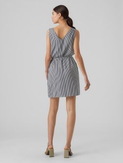 Vestido s/m abotonado con rayas verticales Vero Moda Snow White