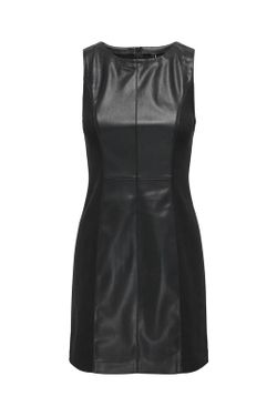 Vestido s/m combinado polipiel Only Black