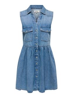 Vestido s/m corto tejano Only Medium Blue