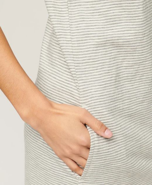 Vestido s/m largo con rayas Superdry Oatmeal