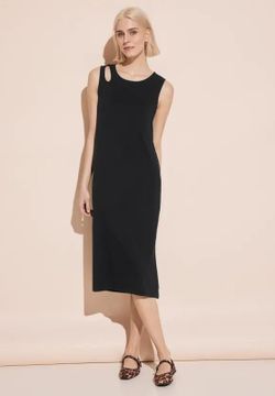 Vestido s/m liso Street One Dark Grey