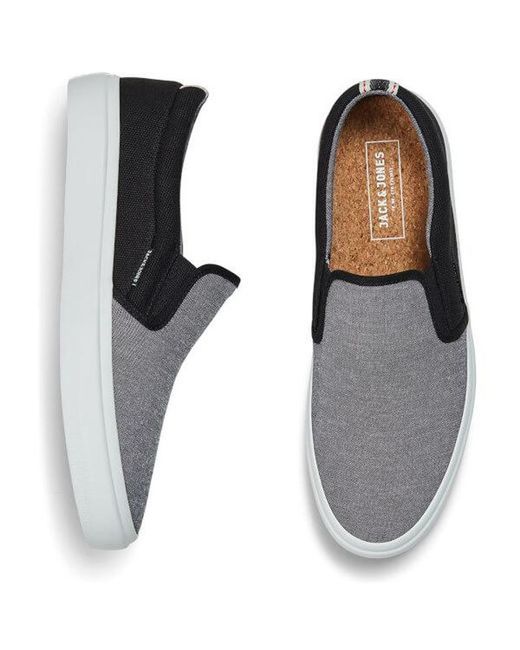 Sneaker slip-on combinata colore antracite Jack & Jones