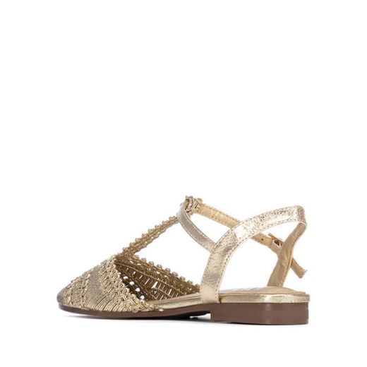 Zapato plano con calados metalizados Xti Oro