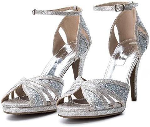 Zapato sra. tacón fino metalizado serpiente Xti Plata