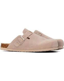 Zueco antelina con hebilla Xti Beige