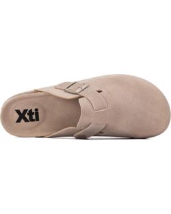 Zueco antelina con hebilla Xti Beige