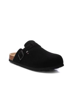 Zueco antelina con hebilla Xti Negro